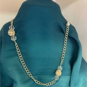 Elegant Gold and Silver Chain Necklace